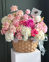 blush-basket-pink-roses-hydrangeas-luxury-flower-arrangement-large-palette-bouquets-NYC-delivery