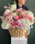 blush-basket-pink-roses-hydrangeas-luxury-flower-arrangement-large-palette-bouquets-NYC-delivery