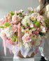 Basket “Bloom Atelier” - garden roses, hydrangeas, seasonal flowers - All Me Flowers
