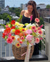 Basket “Festival” - peonies, hydrangeas, roses, seasonal flowers - All Me Flowers