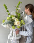 Bouquet “Emerald Whisper” - garden roses, seasonal greens - All Me Flowers