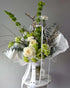 Bouquet “Emerald Whisper” - garden roses, seasonal greens - All Me Flowers