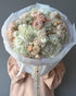 Bouquet “Ivory Petals” - garden roses, spray roses, hydrangeas, ranunculuses - All Me Flowers
