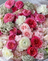 Bouquet “Pink Cloud” - garden peony roses, ranunculuses, seasonal flowers - All Me Flowers