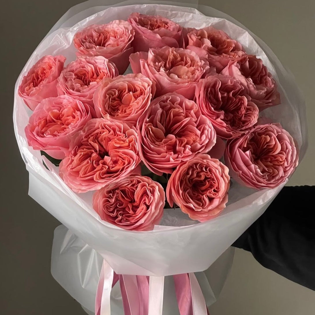 Bouquet “Pink Expression” - pink garden roses - All Me Flowers