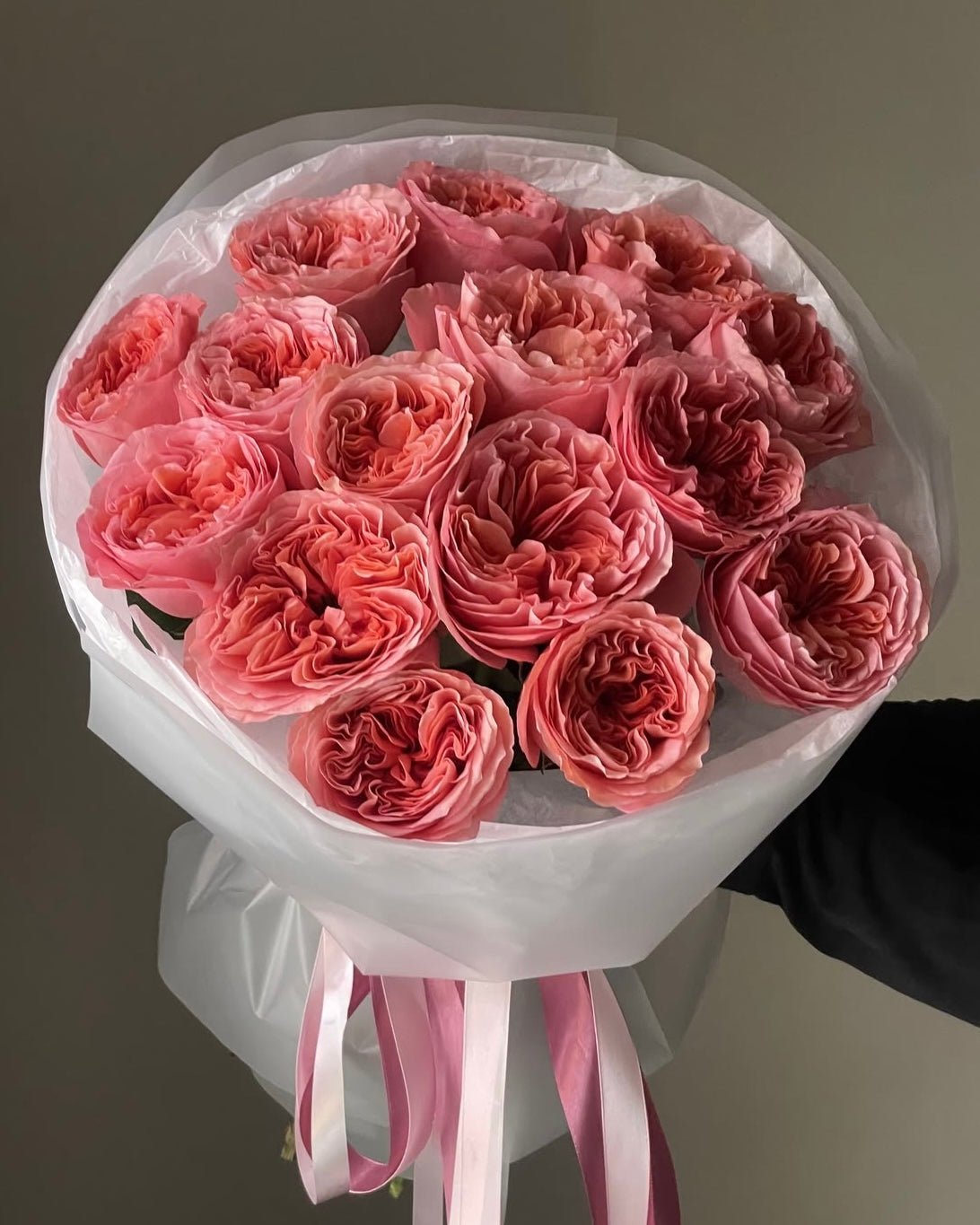Bouquet “Pink Expression” - pink garden roses - All Me Flowers