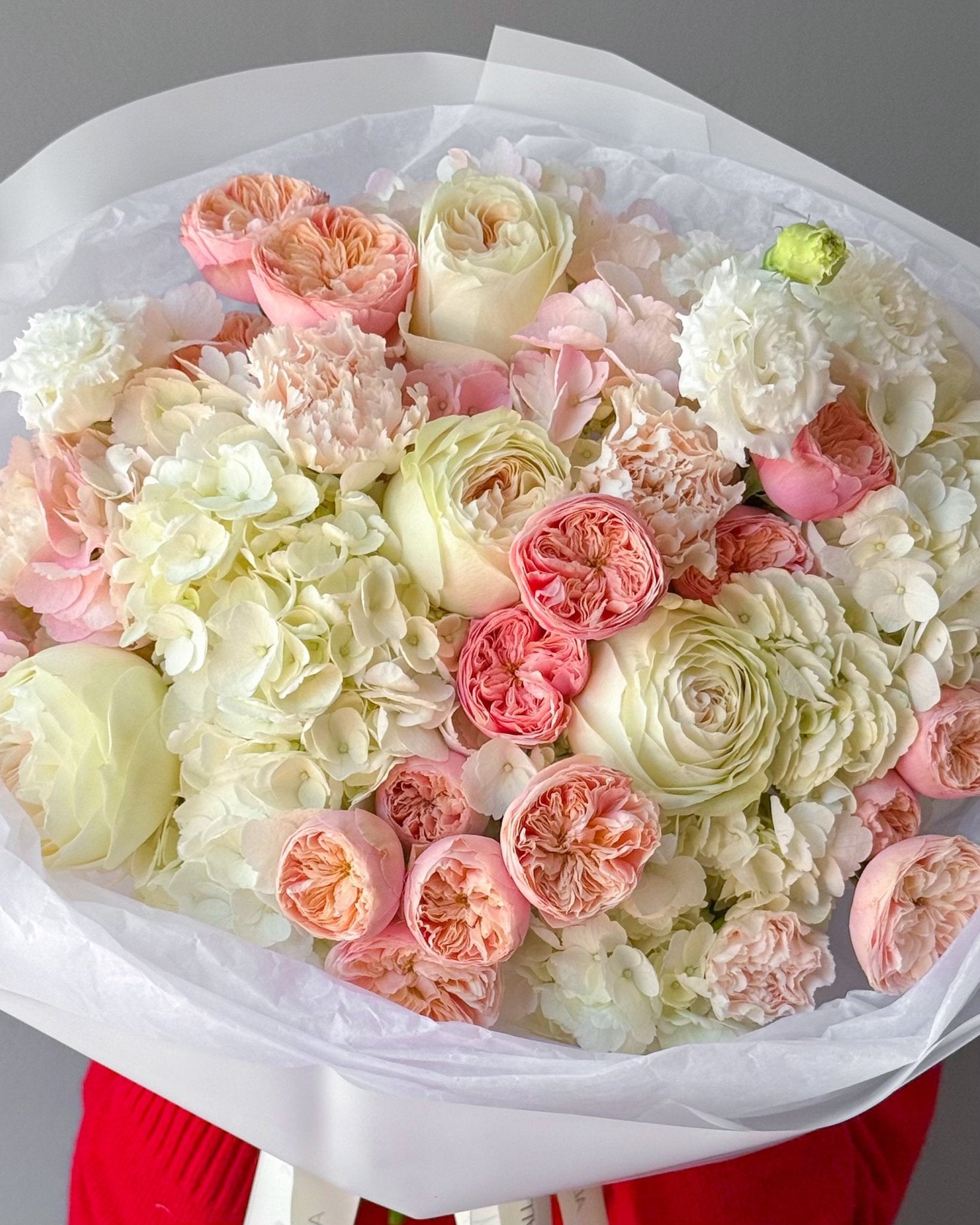 Bouquet "Spring Serenade" - garden spray roses, peony roses, hydrangeas - All Me Flowers