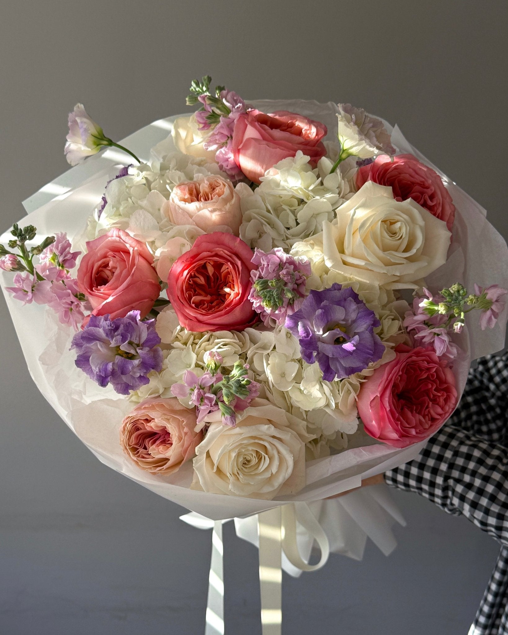 Bouquet "Spring Serenade" - roses, hydrangeas, seasonal flowers - All Me Flowers
