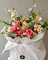 Bouquet “Verdant Blush” - anthuriums, garden roses, seasonal flowers - All Me Flowers