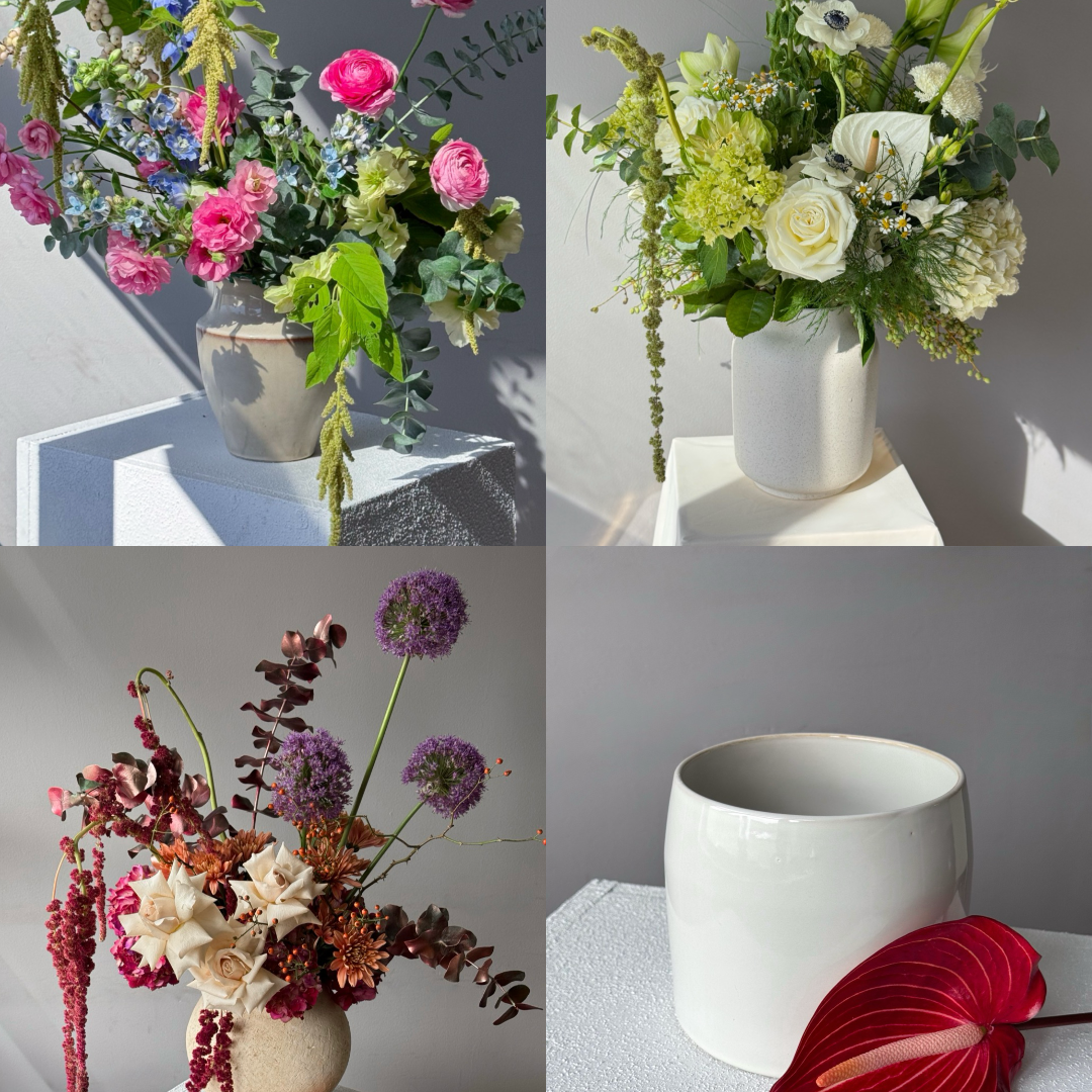 Ceramic Vase — Selected to Match Your Subscription Bouquet - All Me Flowers