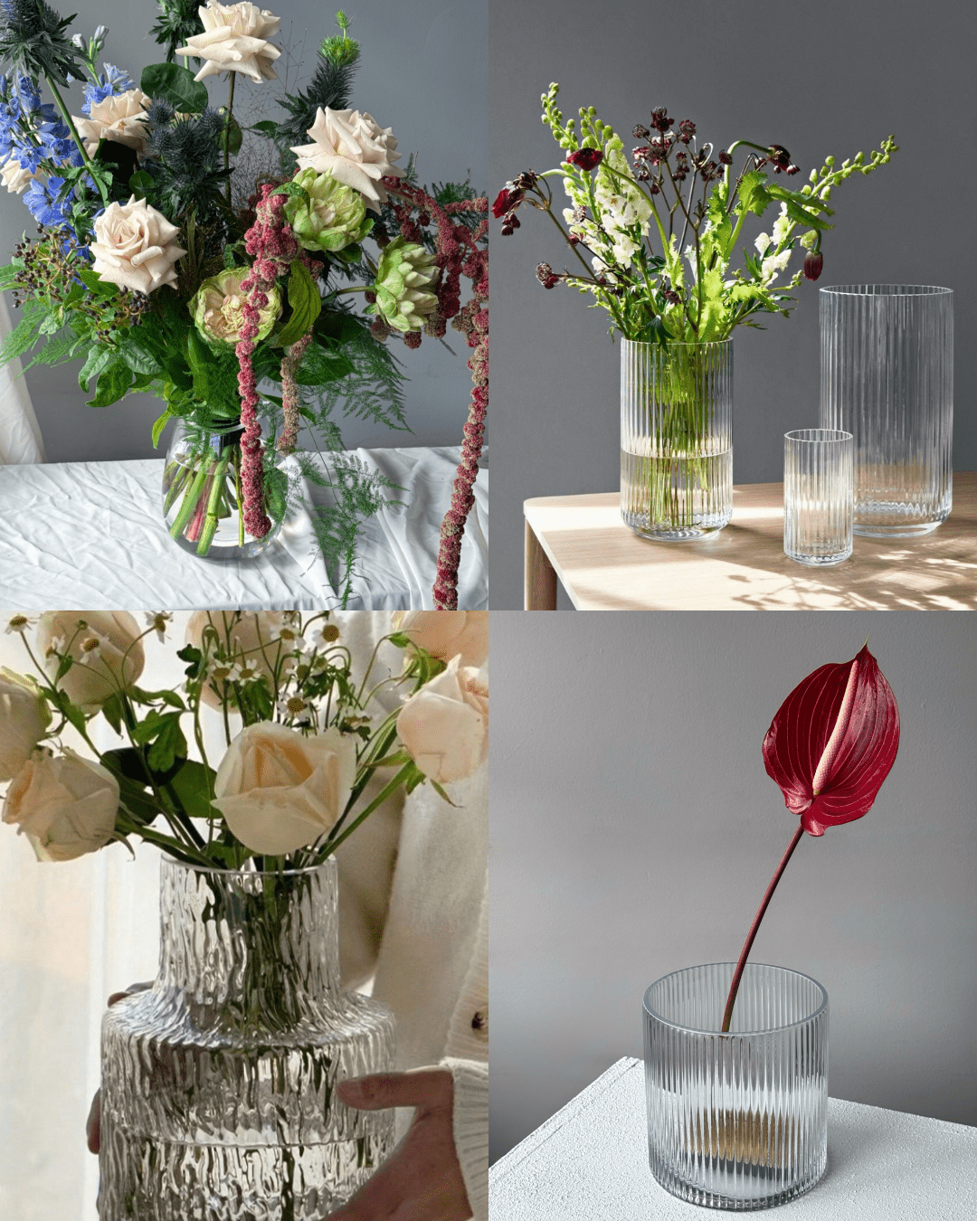 Clear Glass Vase — Selected to Match Your Bouquet - All Me Flowers
