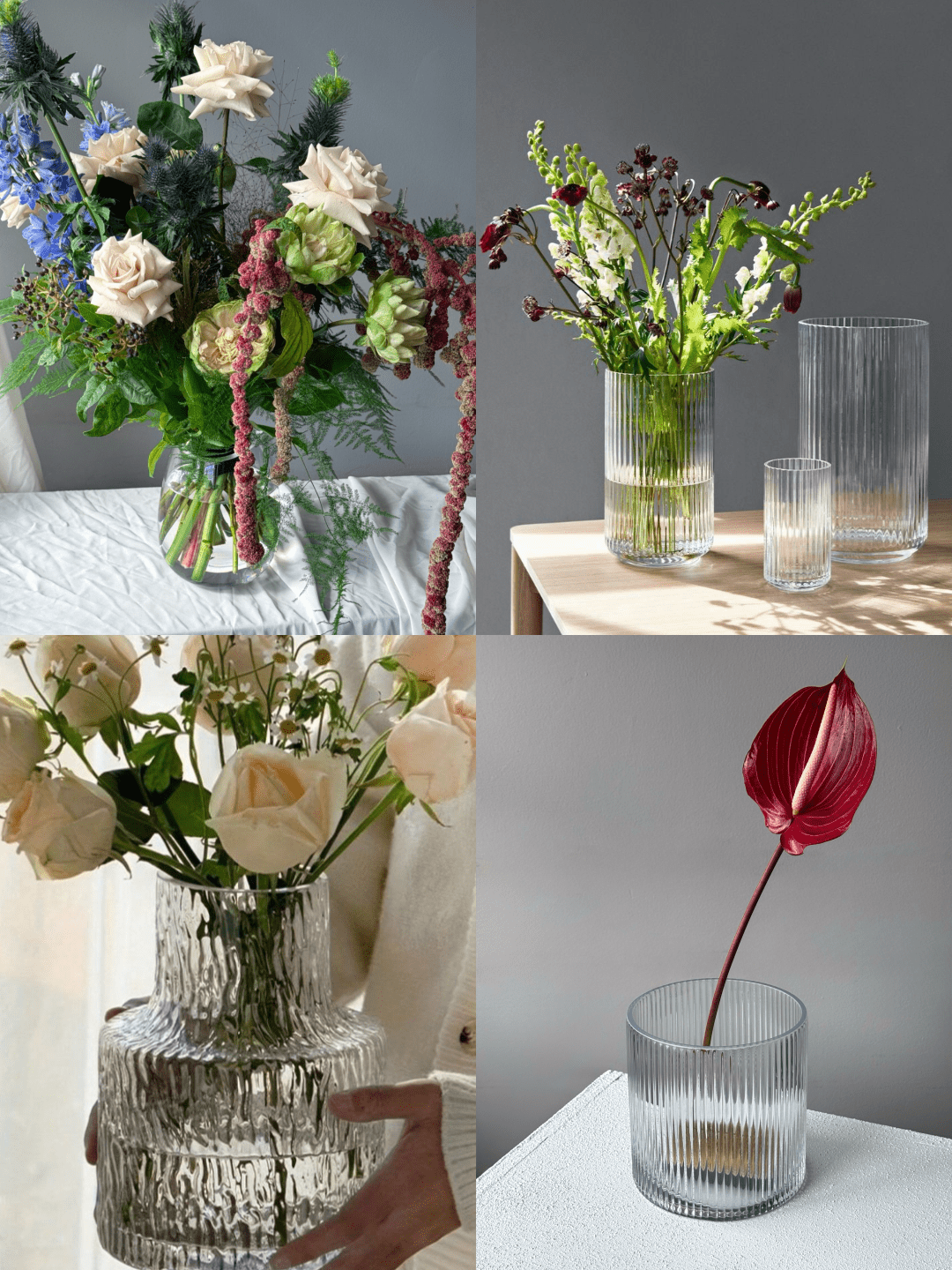 Clear Glass Vase — Selected to Match Your Bouquet - All Me Flowers