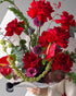 Flow Bouquet "Ruby" - roses, anthuriums, seasonal flowers - All Me Flowers