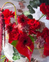 Flow Bouquet "Ruby" - roses, anthuriums, seasonal flowers - All Me Flowers