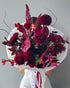 Flow Bouquet "Ruby" - roses, anthuriums, seasonal flowers - All Me Flowers