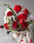 Flow Bouquet "Ruby" - roses, anthuriums, seasonal flowers - All Me Flowers