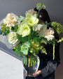 Green & White Flower Subscription - elegant seasonal blooms - All Me Flowers