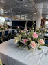 Low Centerpieces - each centerpiece suits tables for up to 6 guests - All Me Flowers