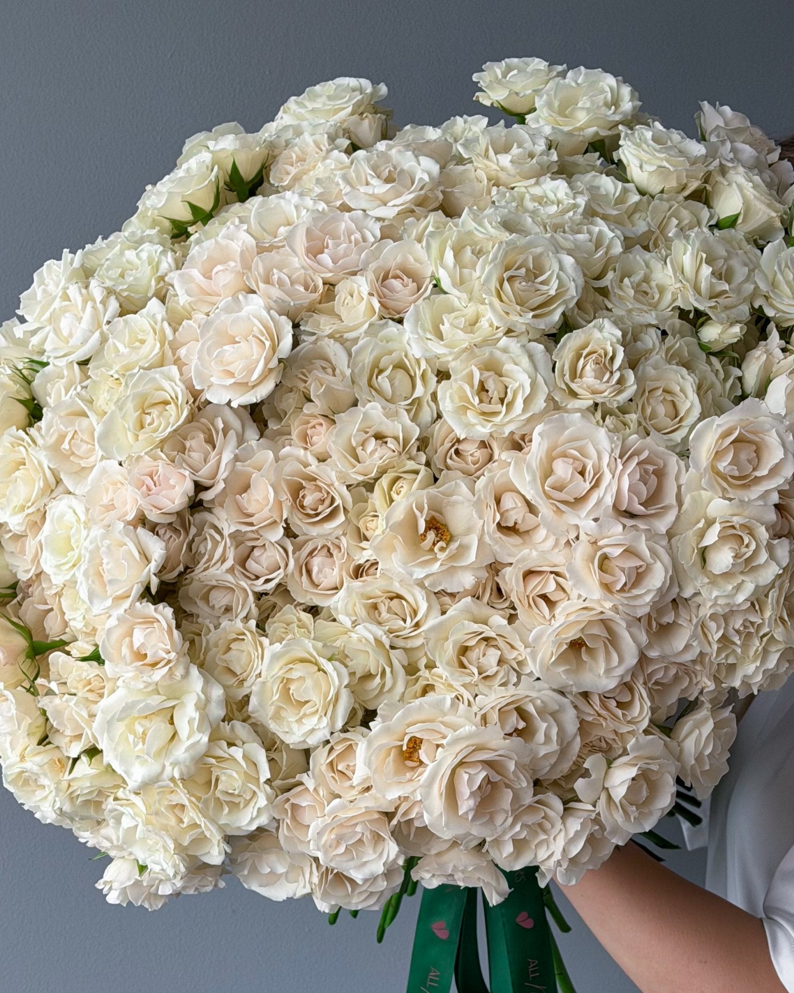 Mono Bouquet - spray white roses - All Me Flowers
