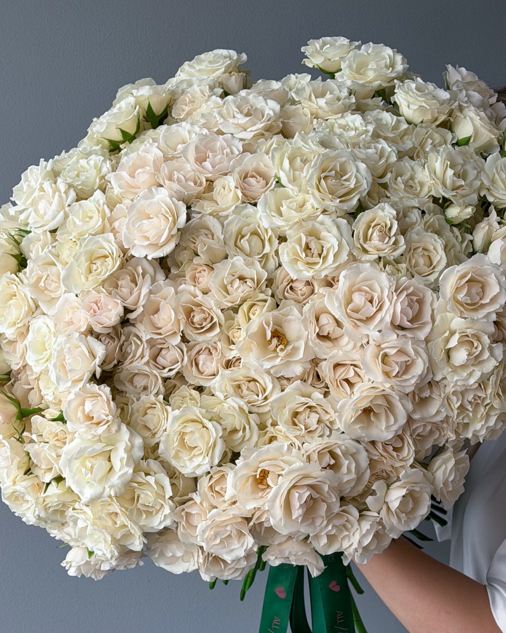 Mono Bouquet - spray white roses - All Me Flowers