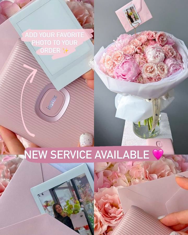 Polaroid Photo - Add a Printed Photo to Your Bouquet - All Me Flowers