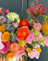 Pumpkin Arrangement “Autumn Glow” - roses, seasonal flowers - All Me Flowers