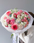 Round Bouquet “Cotton” - roses, hydrangeas, seasonal flowers - All Me Flowers