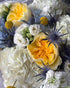 Round Bouquet “Lemon Sky” - garden roses, hydrangeas, seasonal flowers - All Me Flowers