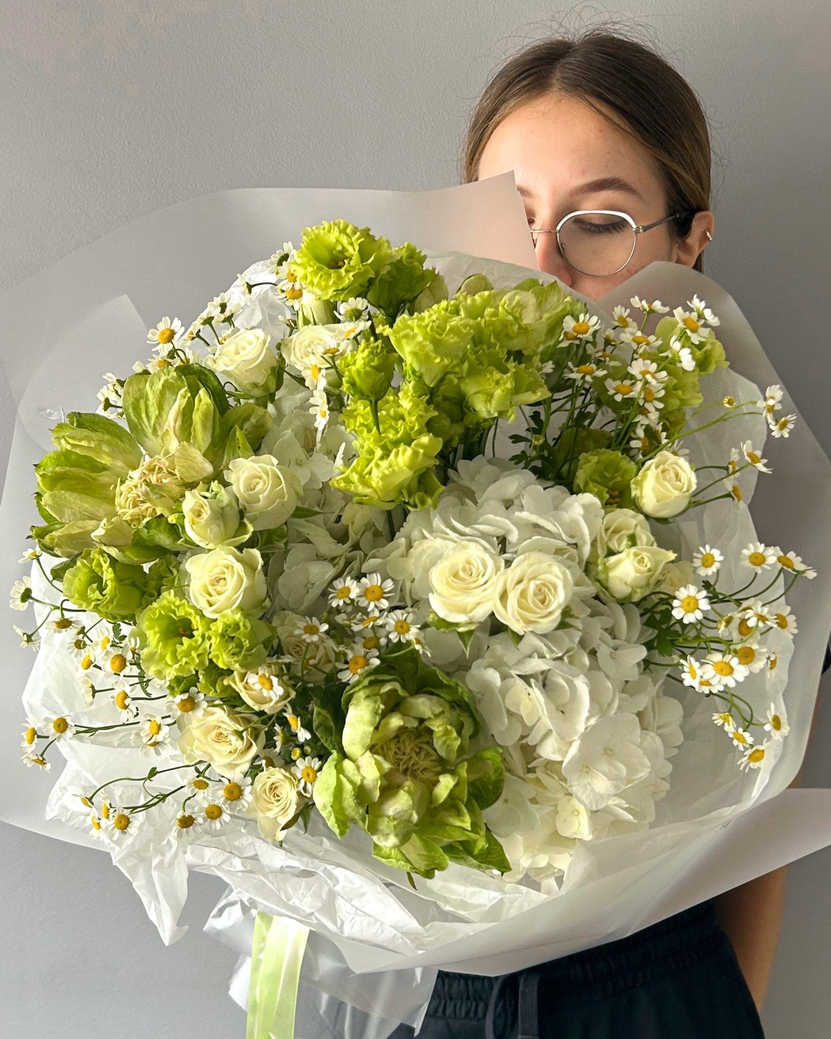 Round Bouquet “Meadow” - hydrandeas, seasonal flowers - All Me Flowers