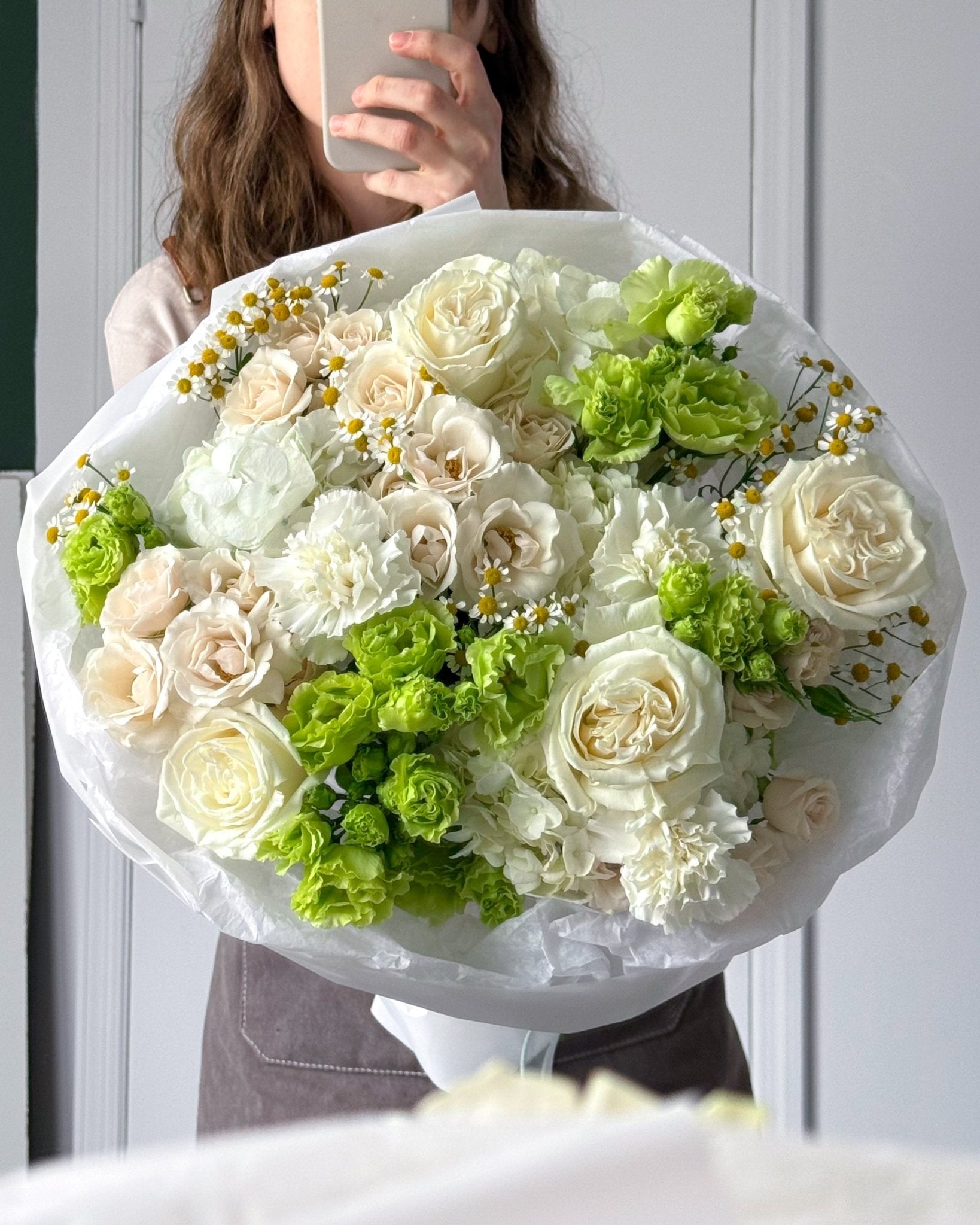 Round Bouquet “Meadow” - hydrandeas, seasonal flowers - All Me Flowers
