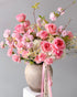 Vase Arrangement “Blush” - hydrangeas, roses, seasonal flowers, vase included - All Me Flowers