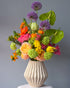 Vase Arrangement “Dopamine” - roses, ranunculuses, anthuriums, seasonal flowers, vase included - All Me Flowers