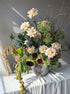 Vase Arrangement "Forest Reverie" - french roses, seasonal flowers, vase included - All Me Flowers