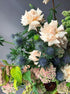 Vase Arrangement "Forest Reverie" - french roses, seasonal flowers, vase included - All Me Flowers
