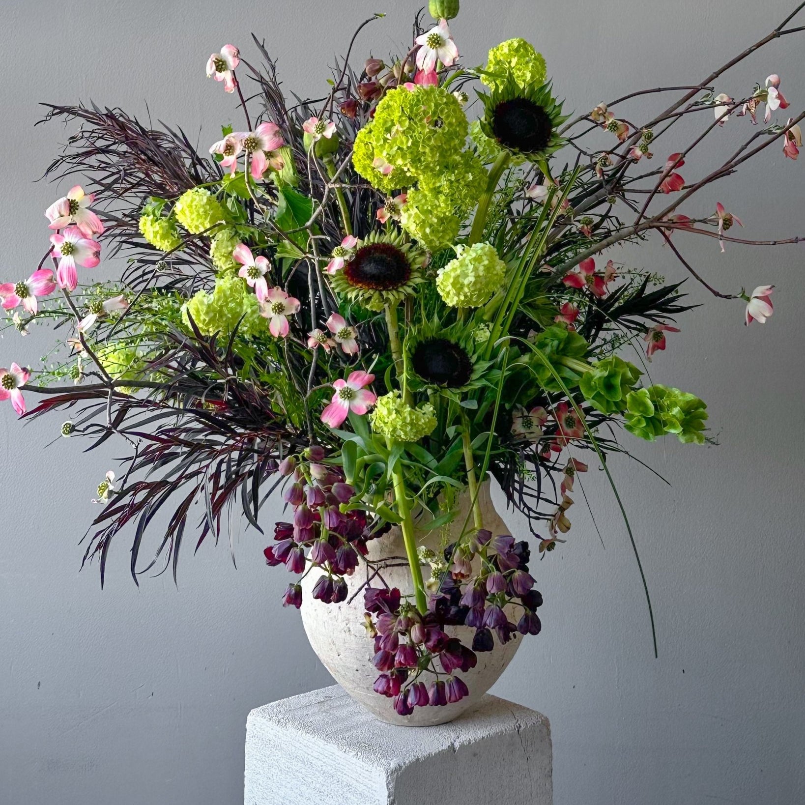 Vase Arrangement "Forest Reverie" - seasonal flowers, vase included - All Me Flowers