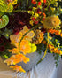 Vase Arrangement “Golden Harvest” - orchids, anthuriums, exotic seasonal flowers, vase included - All Me Flowers