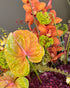 Vase Arrangement “Golden Harvest” - orchids, anthuriums, exotic seasonal flowers, vase included - All Me Flowers
