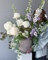 Vase Arrangement "Green Poetry" - peonies, hydrangeas, seasonal flowers, vase included - All Me Flowers