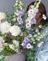 Vase Arrangement "Green Poetry" - peonies, hydrangeas, seasonal flowers, vase included - All Me Flowers