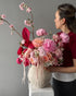 Vase Arrangement “Maison Pastel” - roses, peonies, garden roses, seasonal flowers, vase included - All Me Flowers