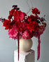 Vase Arrangement "Ruby" - roses, seasonal flowers, vase included - All Me Flowers