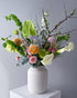 Vase Arrangement “Spring Meadow” - ranunculuses, calla lilies, roses, vase included - All Me Flowers
