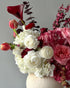 Vase Arrangement “Velour” – red roses, hydrangeas, seasonal flowers - All Me Flowers