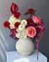 Vase Arrangement “Velour” – red roses, hydrangeas, seasonal flowers - All Me Flowers