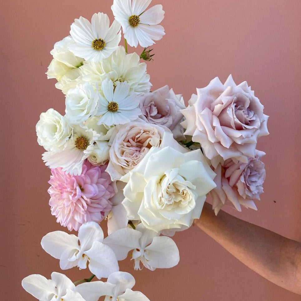 Wedding Bouquet “Aurora” - roses, orchids, seasonal flowers - All Me Flowers