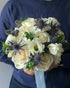 Wedding Bouquet “Frost” - roses, lisianthus, seasonal flowers - All Me Flowers
