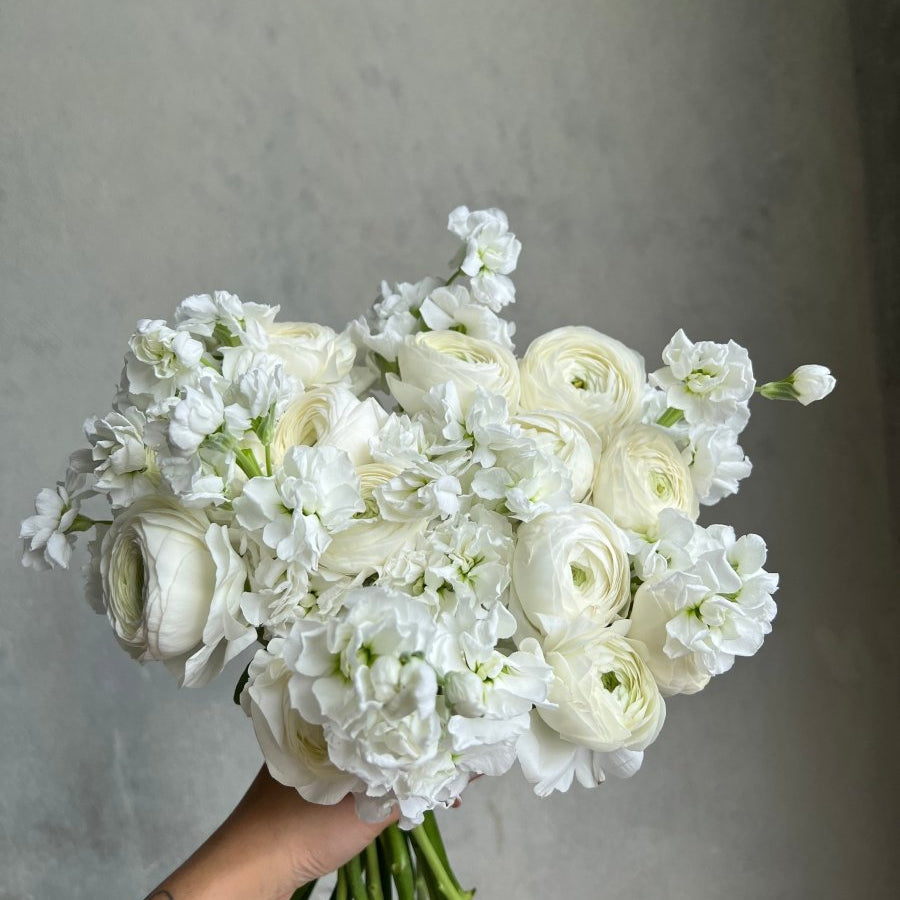 Wedding Bouquet “Halo” - ranunculuses, stock - All Me Flowers