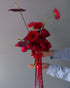Wedding Bouquet “Rouge” - roses, anthuriums, seasonal flowers - All Me Flowers