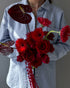 Wedding Bouquet “Rouge” - roses, anthuriums, seasonal flowers - All Me Flowers