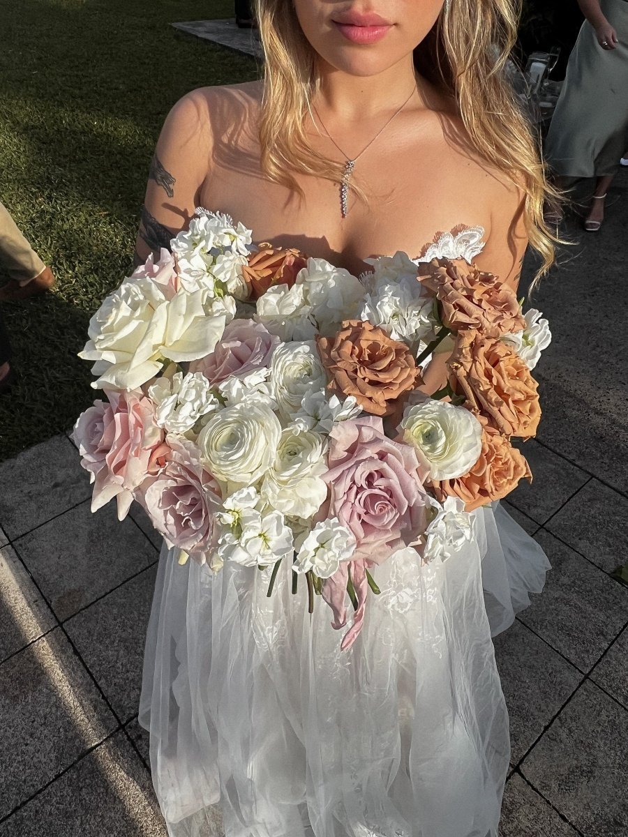 Wedding Bouquet “Sienna” - garden roses, seasonal flowers - All Me Flowers
